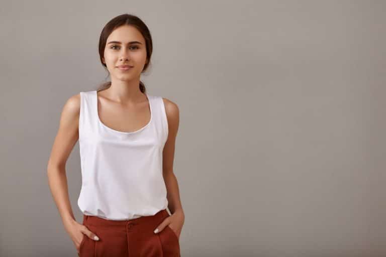 polera sin manga de mujer
