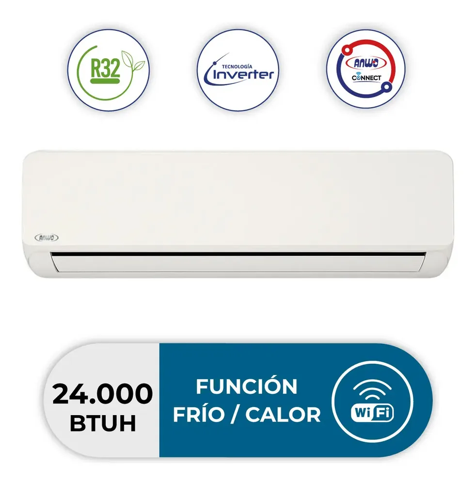 ficha tecnica anwo split muro inverter anwo ecoflow 24 000 blanco Anwo Split Muro Inverter Anwo Ecoflow 24.000 Blanco